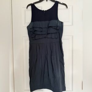 BCBGMaxAzria Black Ruffled Midi Dress